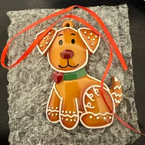 Brown Dog Christmas Ornament